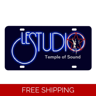 Le Studio License Plates White & Blue Logo TOS Red Star Man
